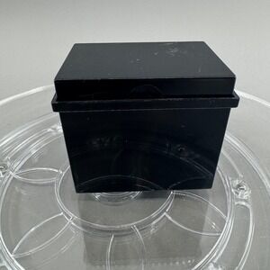 J.S.N.Y. Black Plastic Index Card Box Organizer with A-Z Dividers 3x5 Small